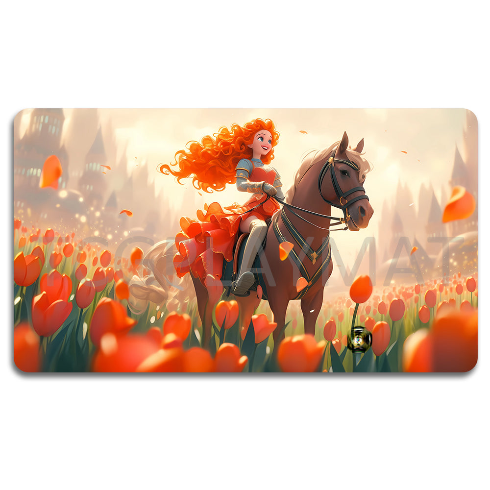 Disney Merida Lorcana Playmat- 23120558- Size 23.6X13.7in Play mats Compatible for TCG RPG CCG Mouse Pad Desk Mats