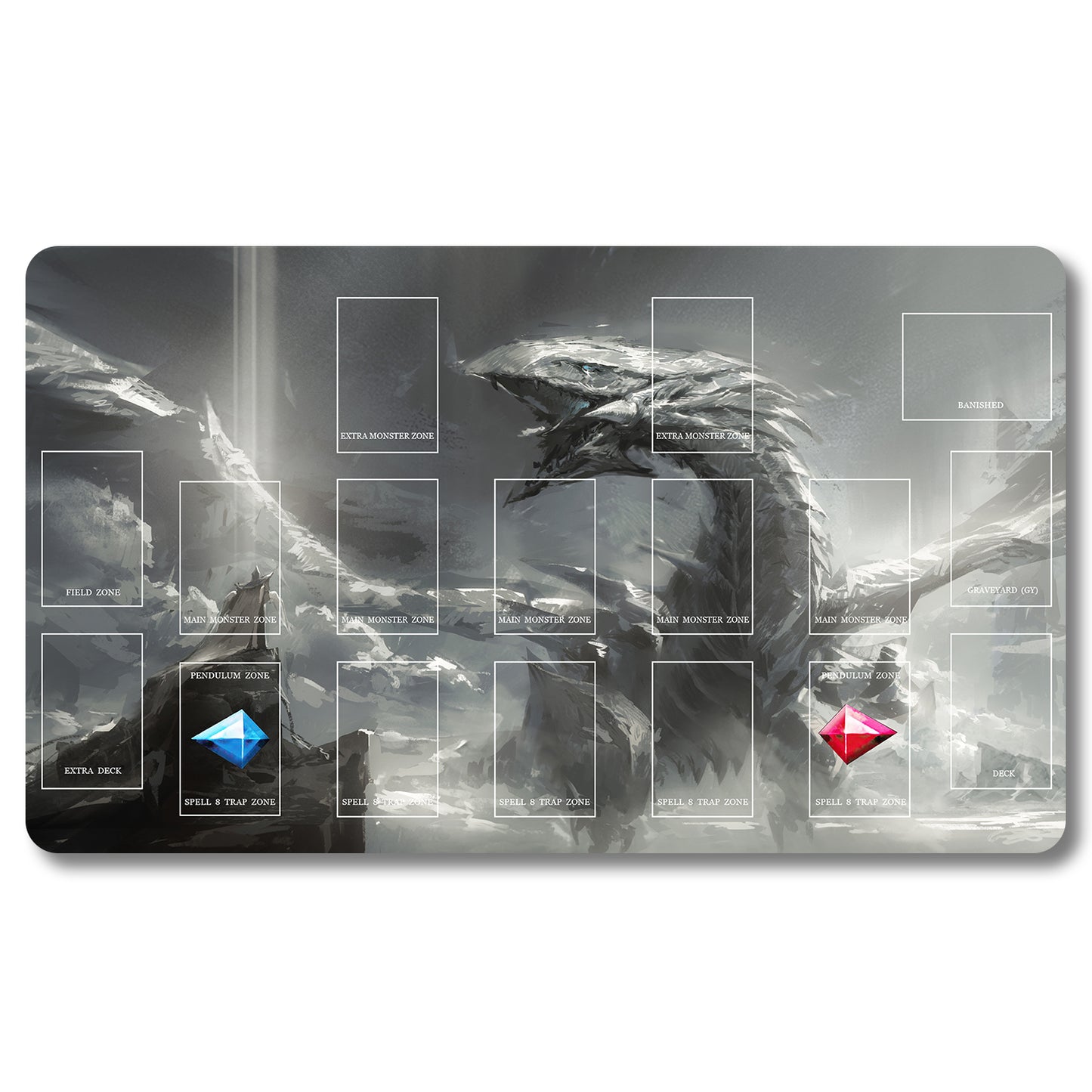 Brettspiel-Peripheriegerät – 1266331 – Yugioh-Spielmatte, Größe 59,9 x 34,9 cm. Spielmatten, kompatibel mit TCG, OCG, CCG, Sammelkartenspiel