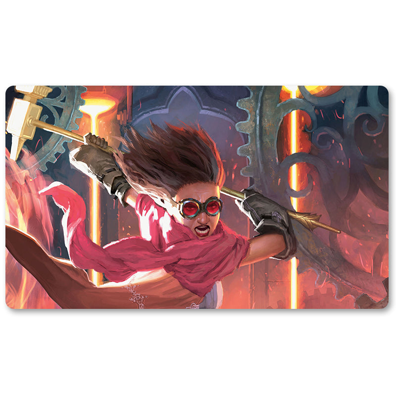 Magic The Gathering Peripheral- Pias Revolution -MTG Playmat Size 23.6X13.7in Play mats Compatible for TCG RPG CCG Trading Card Game