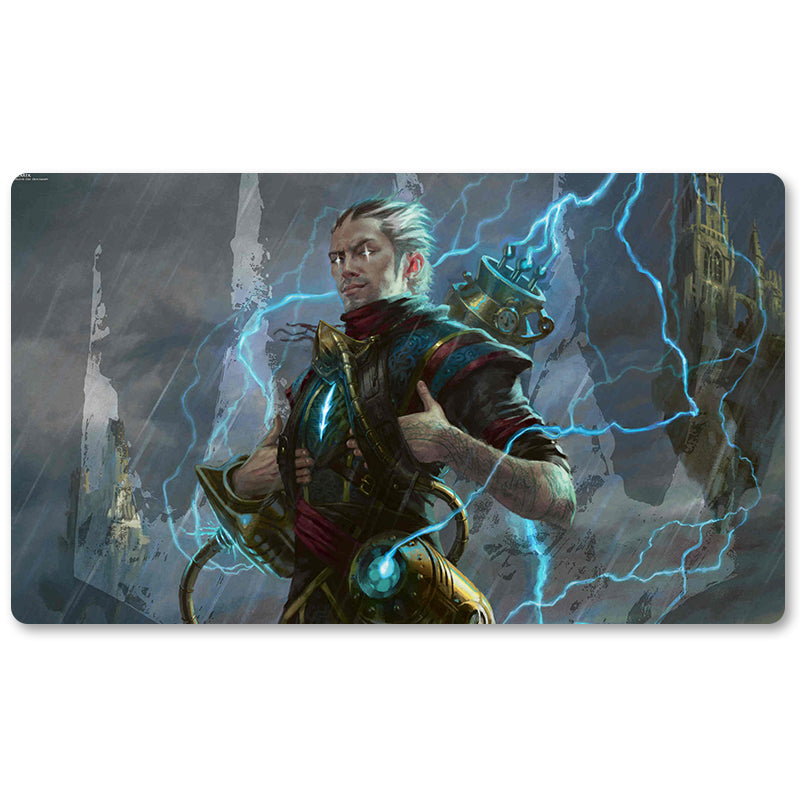 Magic The Gathering Peripheral- Ral-Zarek -MTG Playmat Size 23.6X13.7in Play mats Compatible for TCG RPG CCG Trading Card Game