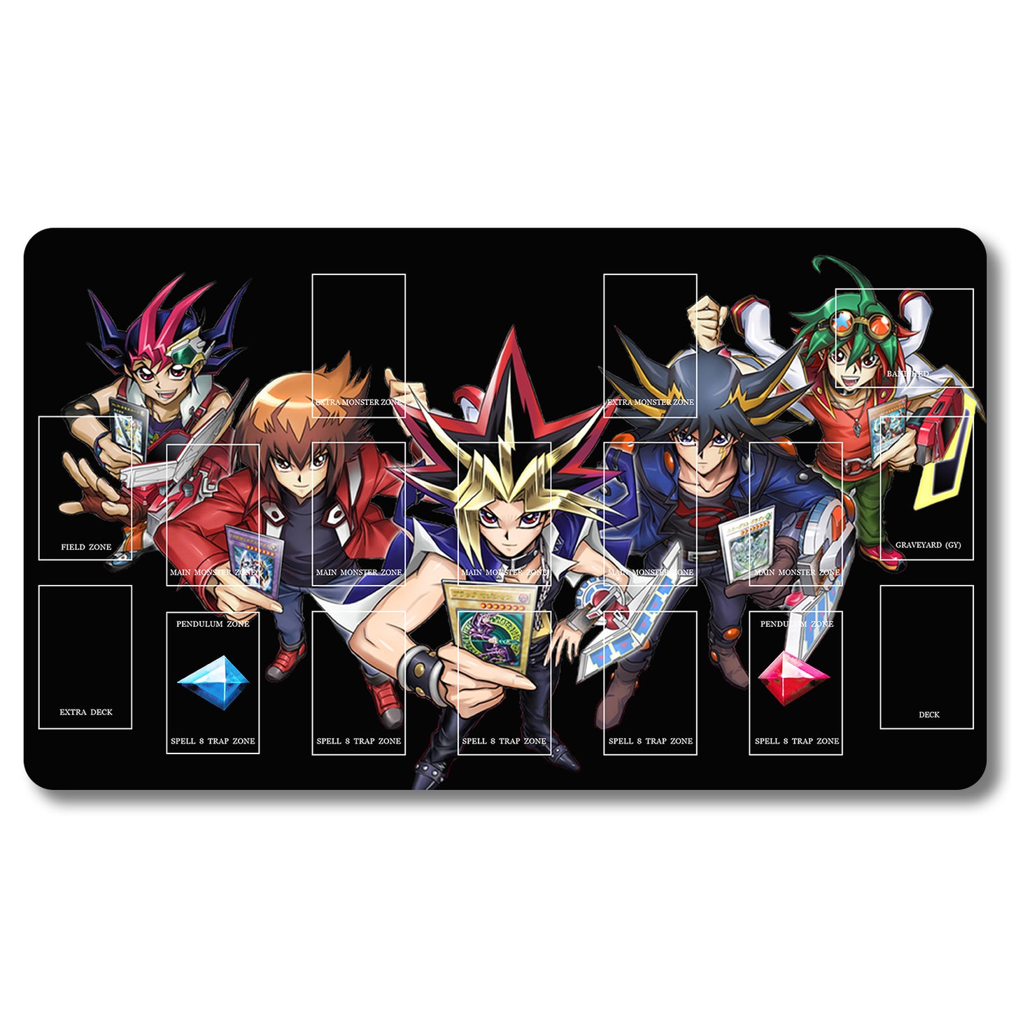 Brettspiel-Peripheriegerät – 121323 – Yugioh-Spielmatte, Größe 59,9 x 34,9 cm. Spielmatten, kompatibel mit TCG, OCG, CCG, Sammelkartenspiel