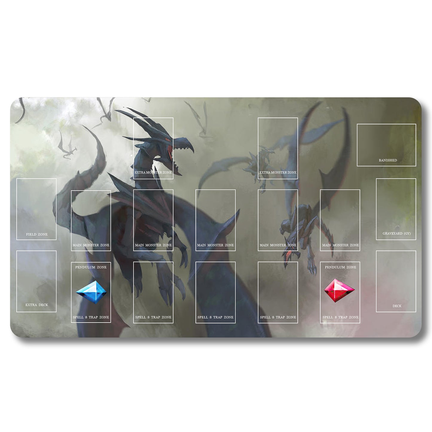 Brettspiel-Peripheriegerät – 199653 – Yugioh-Spielmatte, Größe 59,9 x 34,9 cm, Spielmatten, kompatibel mit TCG, OCG, CCG, Sammelkartenspiel