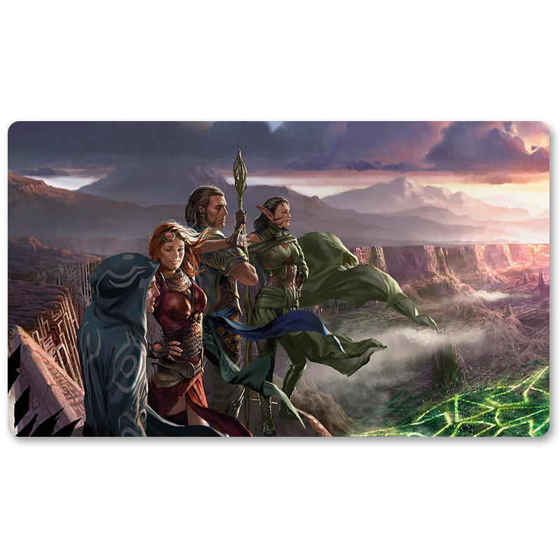Tabulludo Ekstercentra - Zendikar Resurgent -MTG Playmat Grandeco 23.6X13.7in Ludaj matoj Kongrua por TCG RPG CCG Komerckartludo