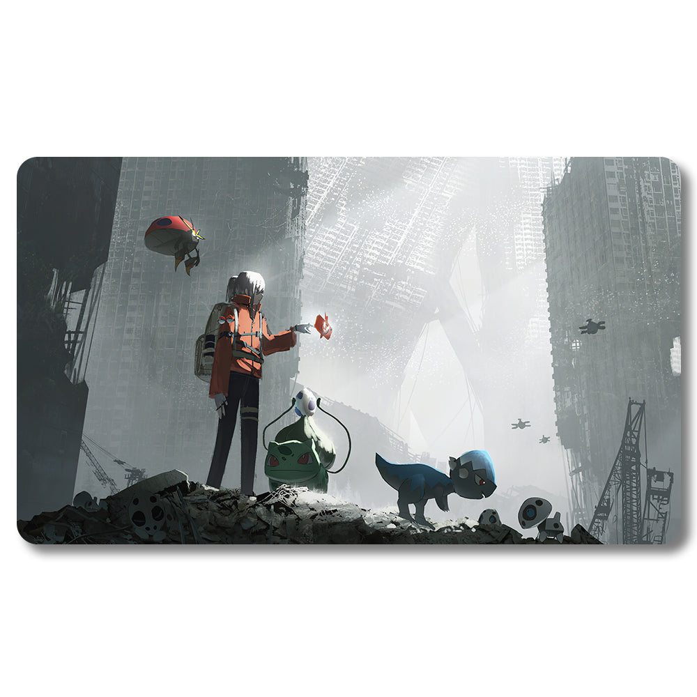 Tabulludo Ekstercentra - 1082117- Pokemon Playmat Grandeco 23.6X13.7in Ludaj matoj Kongrua por TCG MTG RPG CCG Komerca Kartludo