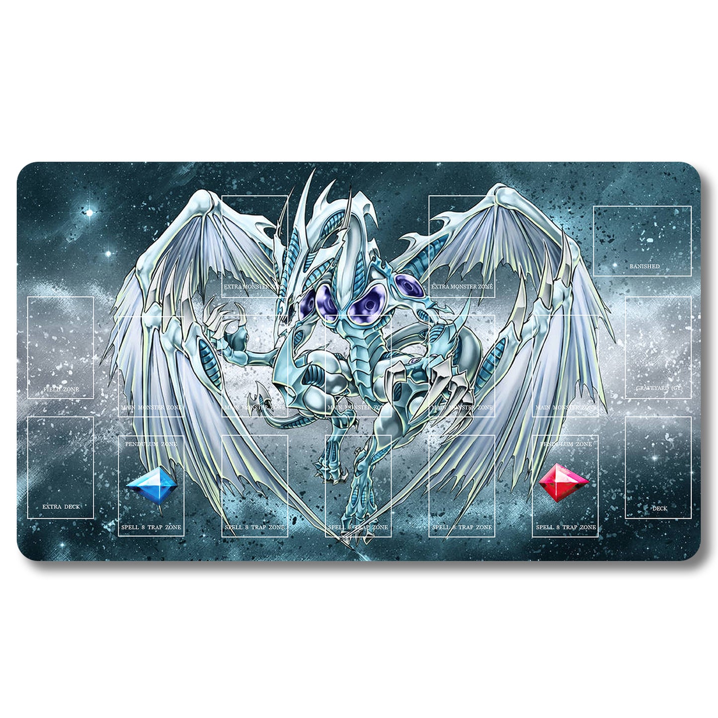 Brettspiel-Peripheriegerät – 549653 – Yugioh-Spielmatte, Größe 59,9 x 34,9 cm. Spielmatten, kompatibel mit TCG, OCG, CCG, Sammelkartenspiel
