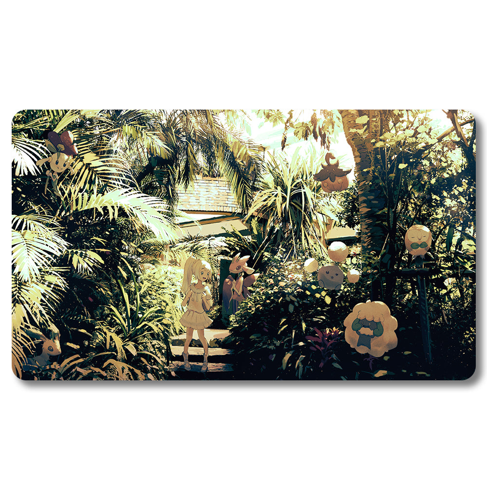 Tabulludo Ekstercentra - 1018608- Pokemon Playmat Grandeco 23.6X13.7in Ludaj matoj Kongrua por TCG MTG RPG CCG Komerckartludo