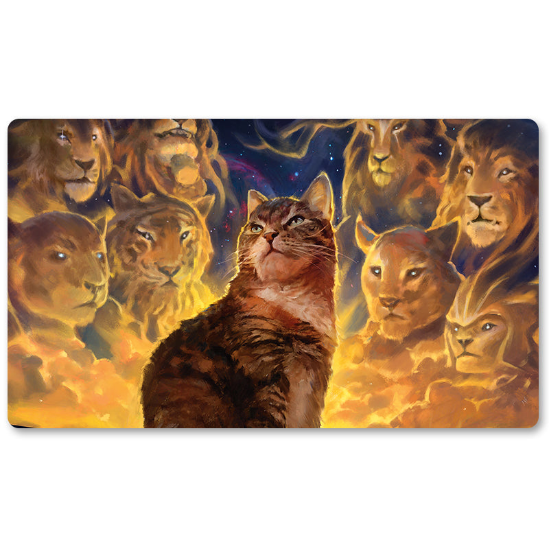 Tabulludo Ekstercentra - Naŭ VIVOJ -MTG Playmat Grandeco 23.6X13.7in Ludaj matoj Kongruaj por TCG RPG CCG Komerckartludo