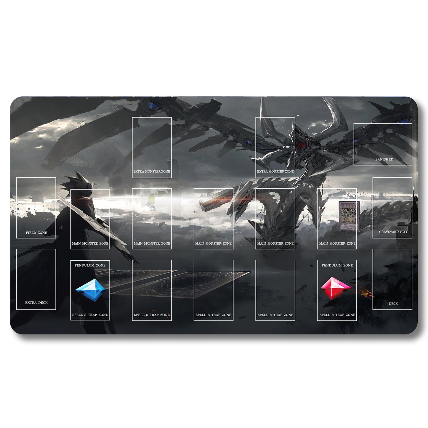 Brettspiel-Peripheriegerät – 1244714 – Yugioh-Spielmatte, Größe 59,9 x 34,9 cm, Spielmatten, kompatibel mit TCG, OCG, CCG, Sammelkartenspiel