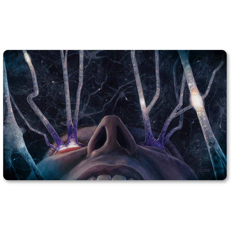 Peripheriegerät für Brettspiele – FEVERED VISIONS – MTG-Spielmattengröße 23,6 x 13,7 Zoll. Spielmatten, kompatibel mit TCG RPG CCG Trading Card Game