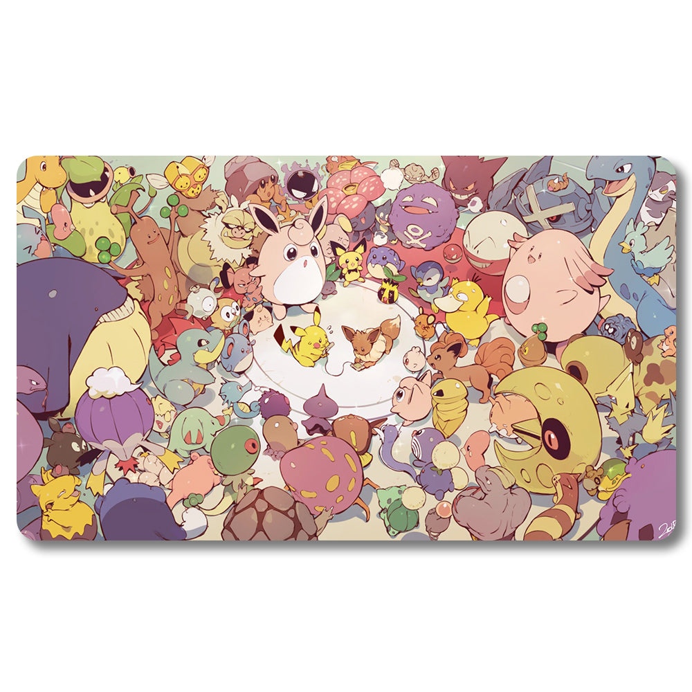 PTCG Peripheral - 979991 - Pokemon Playmat Size 23.6X13.7in Play mats Compatible for TCG MTG RPG CCG Trading Card Game