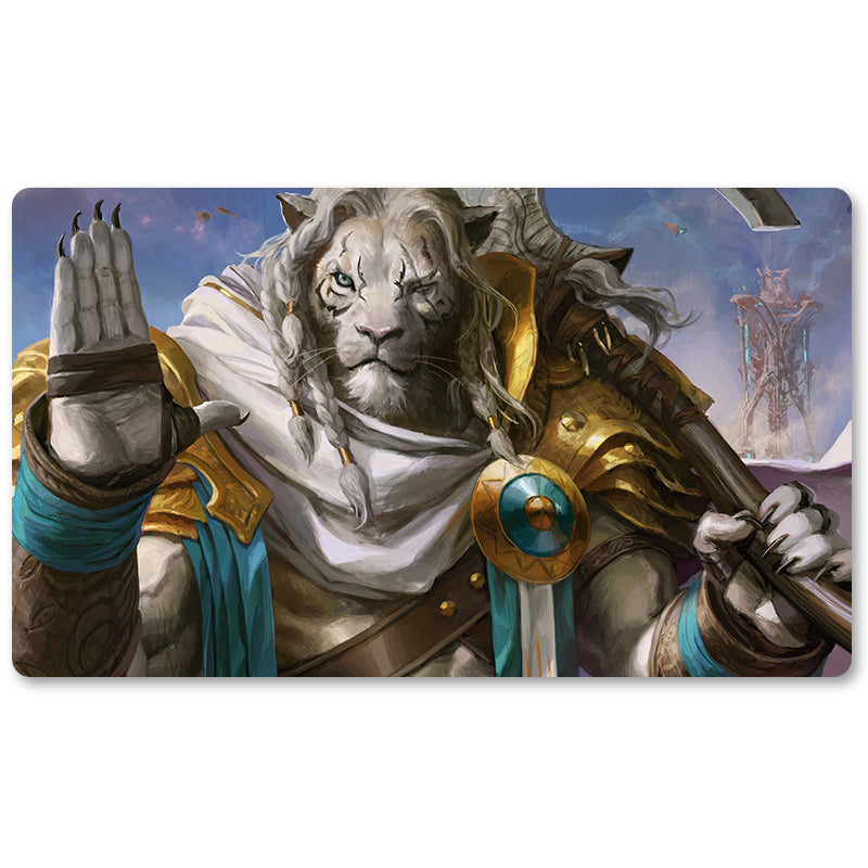Tabulludo Ekstercentra - Ĵuro de Ajani -MTG Playmat Grandeco 23.6X13.7in Ludaj matoj Kongrua por TCG RPG CCG Komerckartludo