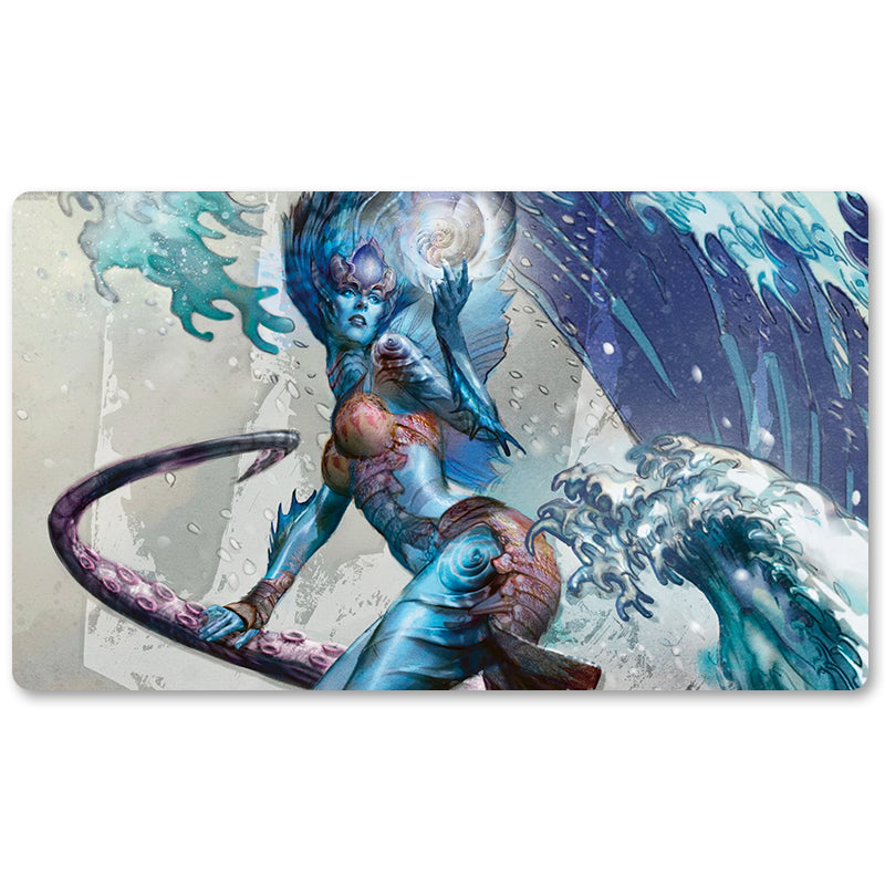 Magic The Gathering Peripheral- Kiora the Crashing Wave -MTG Playmat Size 23.6X13.7in Play mats Compatible for TCG RPG CCG Trading Card Game