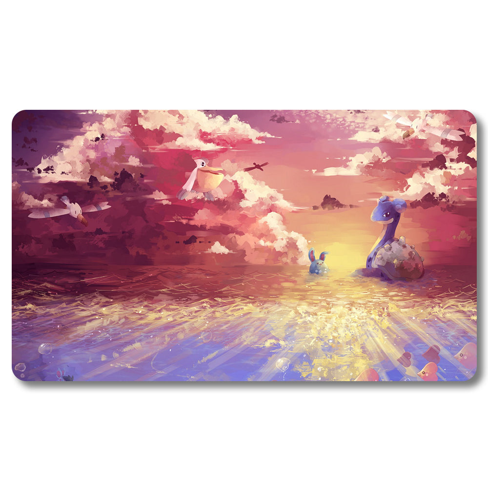 Tabulludo Ekstercentra - 641962- Pokemon Playmat Grandeco 23.6X13.7in Ludaj matoj Kongrua por TCG MTG RPG CCG Komerckartludo