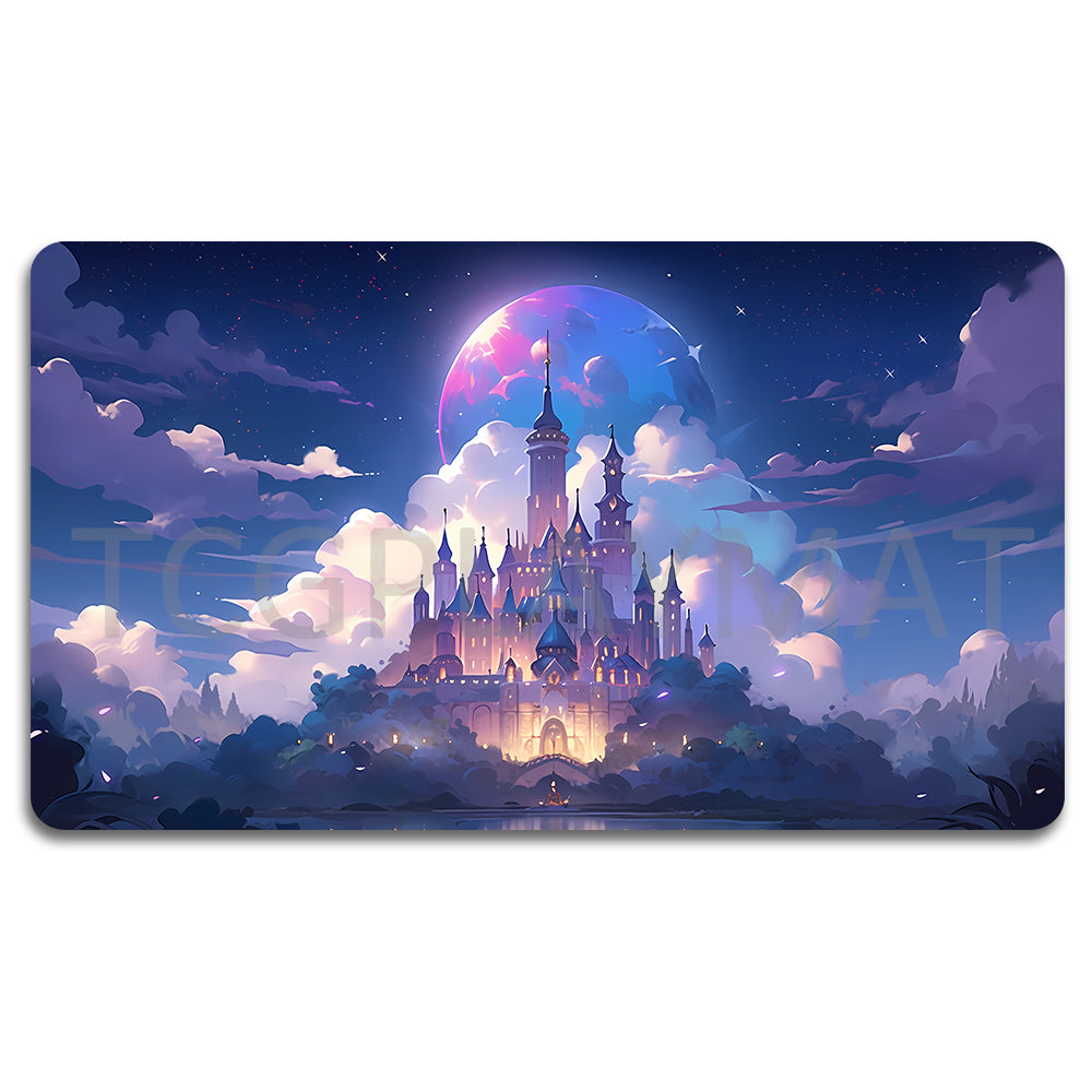 Disney Castle Lorcana Playmat - 23120590- Size 23.6X13.7in Play mats Compatible for TCG RPG CCG Mouse Pad Desk Mats