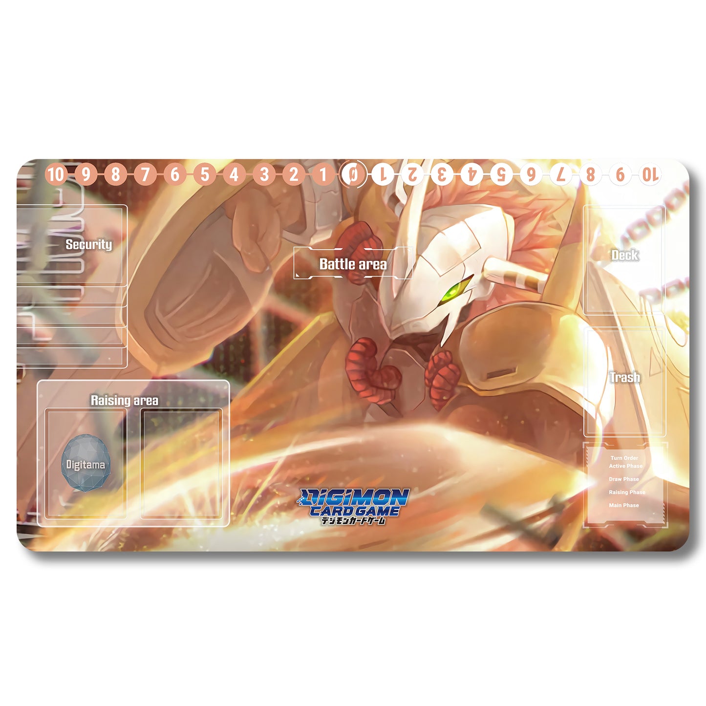 Brettspiel-Peripheriegerät – 31246 – Digimon-Spielmatte, Größe 59,9 x 34,9 cm. Spielmatten, kompatibel mit TCG, DTCG, CCG, Sammelkartenspiel