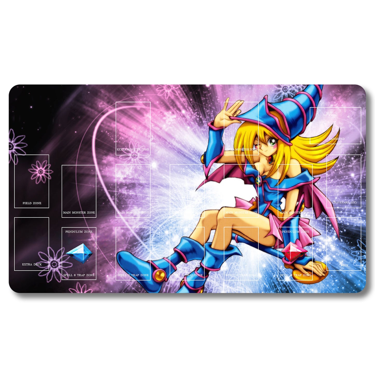 Brettspiel-Peripheriegerät – 348751_result – Yugioh Spielmatte, Größe 59,9 x 34,9 cm. Spielmatten, kompatibel mit TCG, OCG, CCG, Sammelkartenspiel