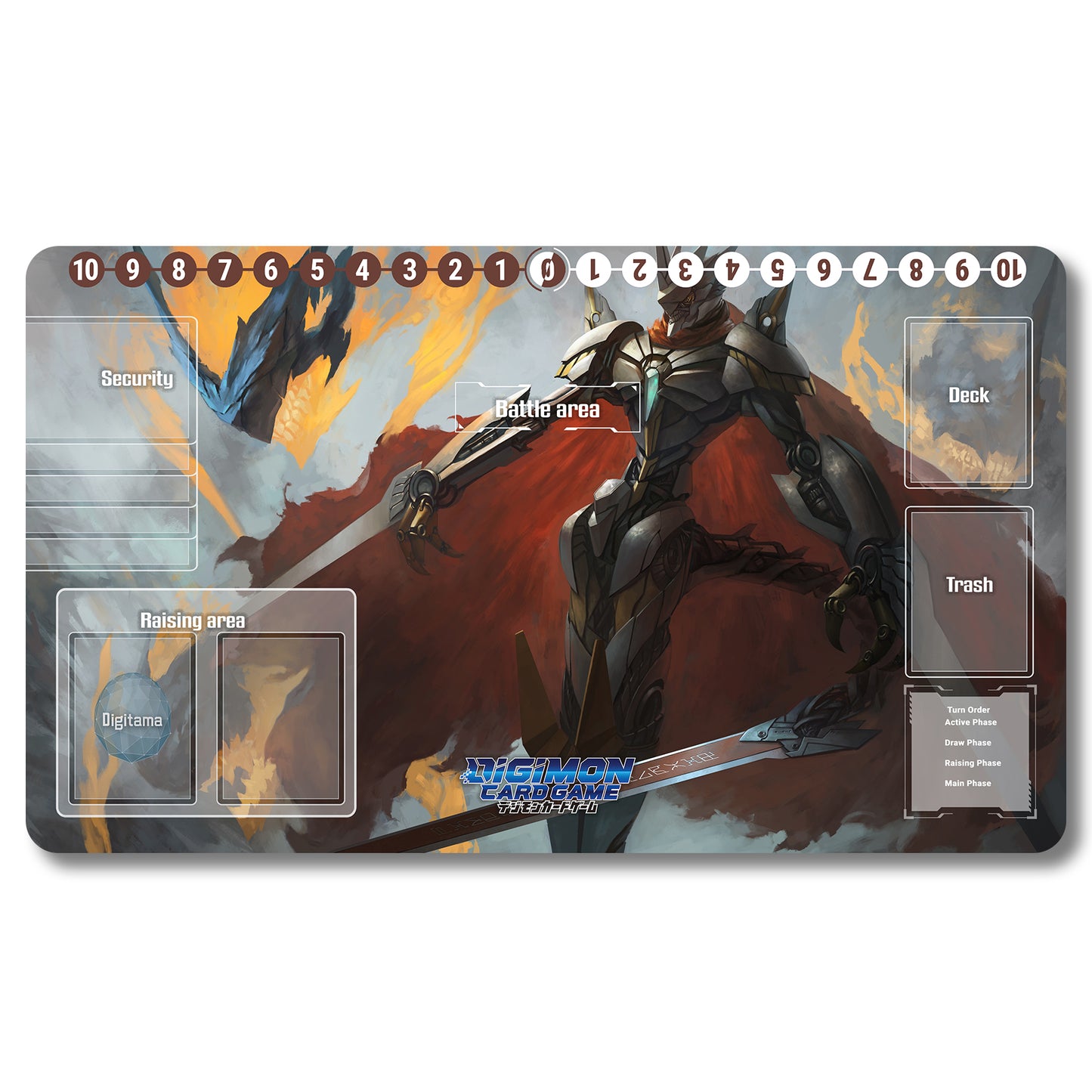 Brettspiel-Peripheriegerät – 1025778 – Digimon-Spielmatte, Größe 59,9 x 34,9 cm. Spielmatten, kompatibel mit TCG, DTCG, CCG, Sammelkartenspiel