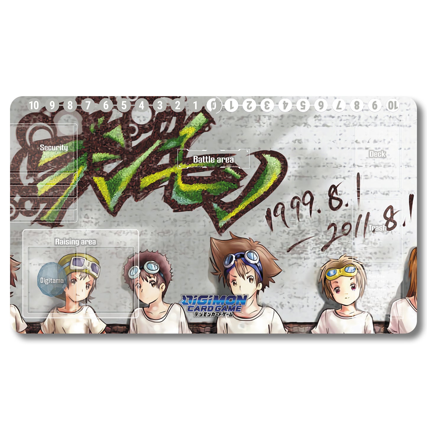 Brettspiel-Peripheriegerät – 67536587 – Digimon-Spielmatte, Größe 59,9 x 34,9 cm, Spielmatten, kompatibel mit TCG, DTCG, CCG, Sammelkartenspiel