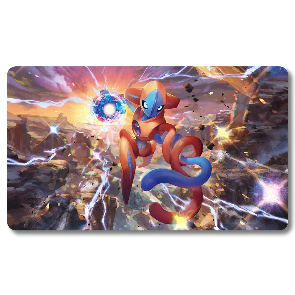 PTCG Iron faced ninja Playmat - Pokemon Size 23.6X13.7in Play mats Compatible for TCG MTG RPG CCG Trading Card Game
