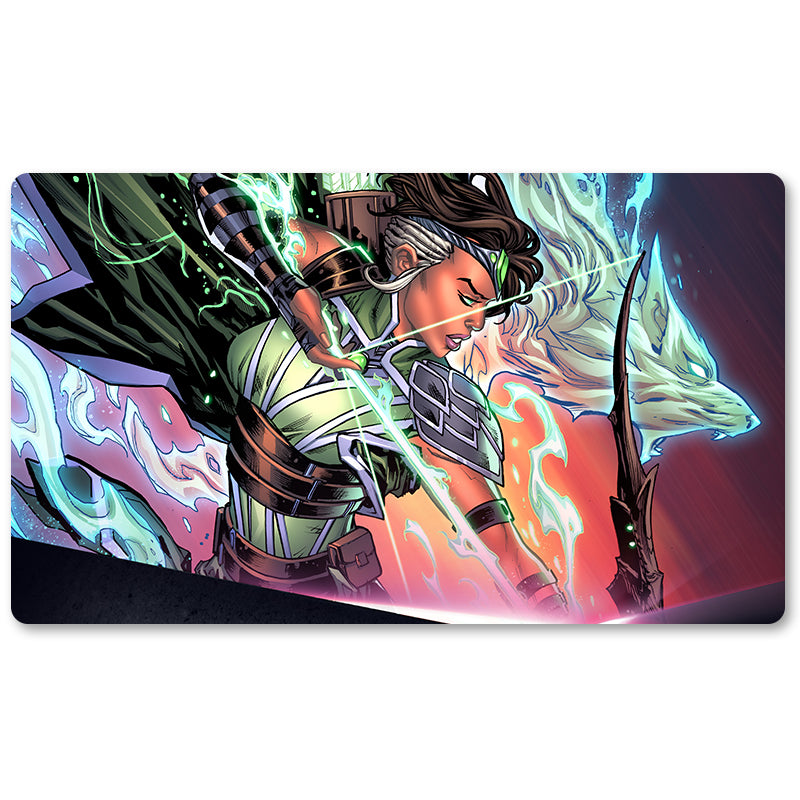 Tabulludo Ekstercentra - Vivien Reid -MTG Playmat Grandeco 23.6X13.7in Ludaj matoj Kongrua por TCG RPG CCG Komerckartludo