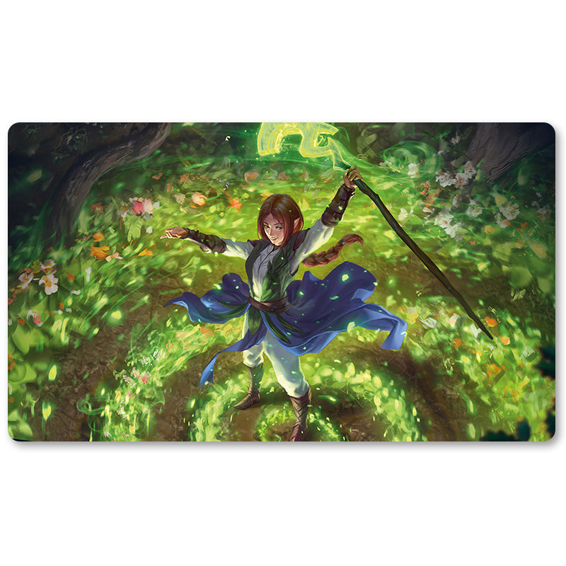 Board Game Peripheral- CULTIVATE -MTG Playmat Size 23.6X13.7in Play mats Compatible for TCG RPG CCG Trading Card Game