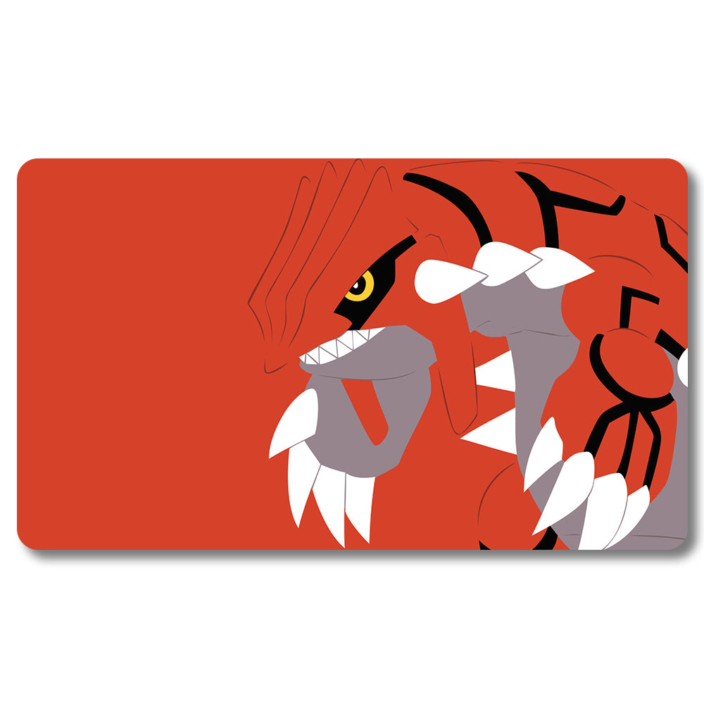 PTCG Groudon Playmat - Pokemon Size 23.6X13.7in Play mats Compatible for TCG MTG RPG CCG Trading Card Game