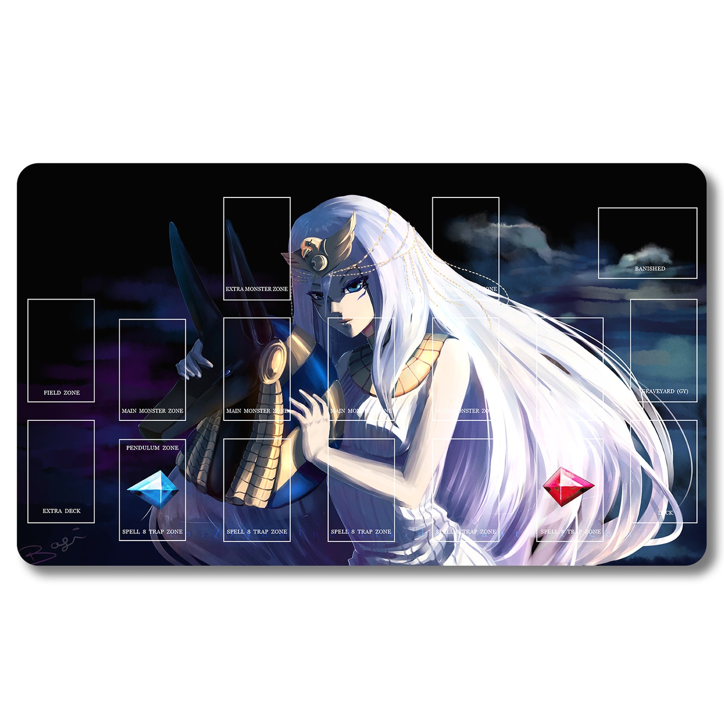 Brettspiel-Peripheriegerät – 969811 – Yugioh-Spielmatte, Größe 59,9 x 34,9 cm. Spielmatten, kompatibel mit TCG, OCG, CCG, Sammelkartenspiel