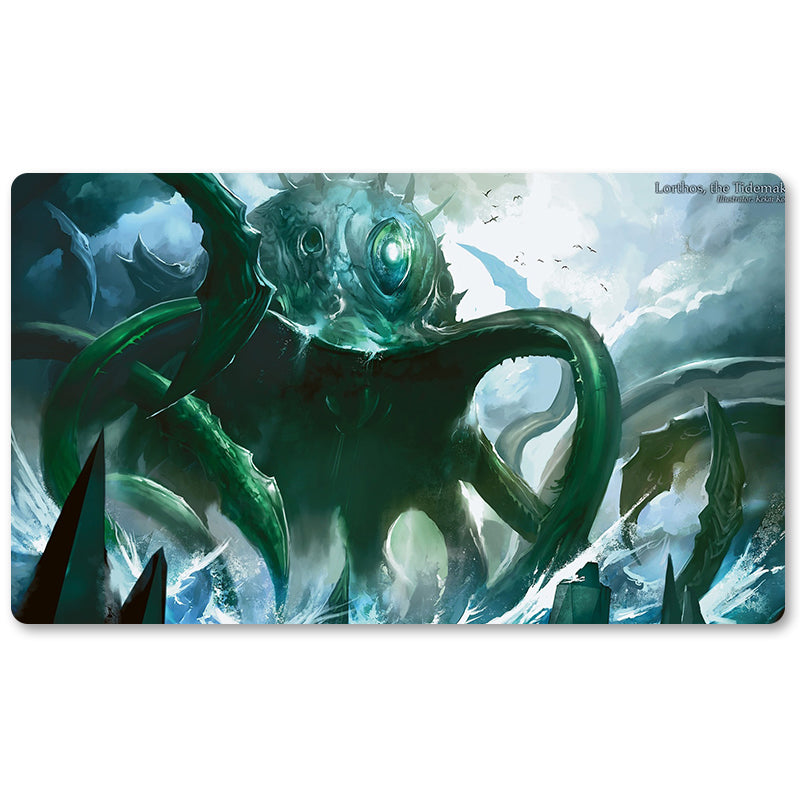 Board Game Peripheral- Lorthos,-the-Tidemaker -MTG Playmat Size 23.6X13.7in Play mats Compatible for TCG RPG CCG Trading Card Game