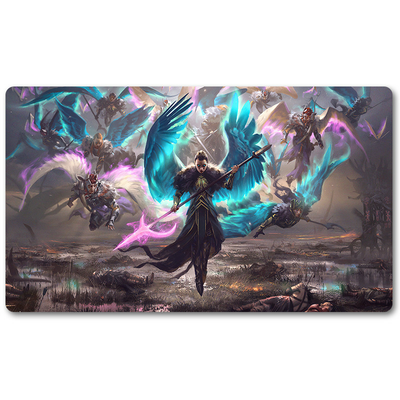 Peripheriegerät für Brettspiele – Rampage of the Valkyries – MTG-Spielmattengröße 23,6 x 13,7 Zoll. Spielmatten, kompatibel mit TCG RPG CCG Trading Card Game