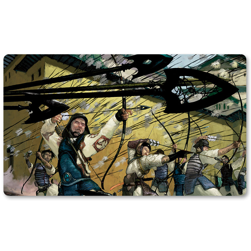Peripheriegerät für Brettspiele – Hail Of Arrows – MTG-Spielmattengröße: 59,9 x 34,9 cm. Spielmatten, kompatibel mit TCG, RPG, CCG, Sammelkartenspiel