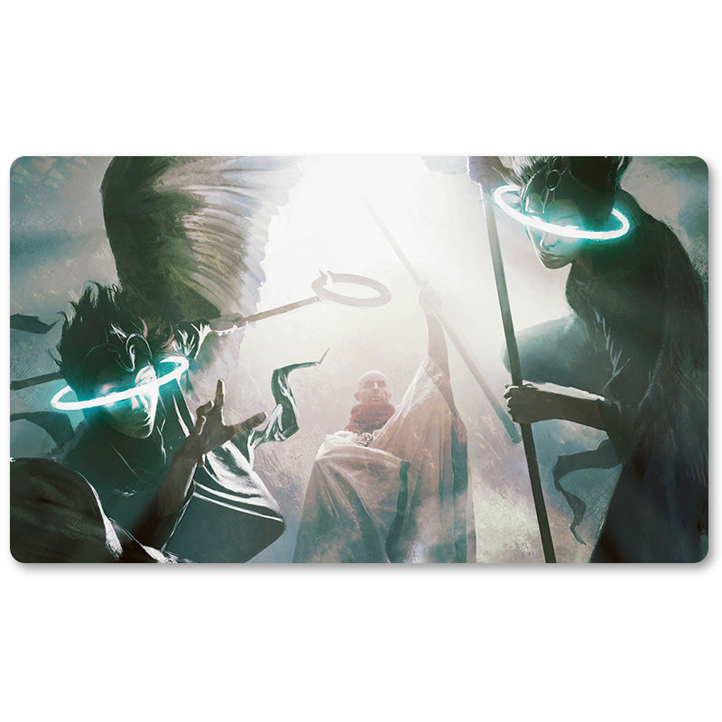 Board Game Peripheral- Luminarch-Ascension -MTG Playmat Size 23.6X13.7in Play mats Compatible for TCG RPG CCG Trading Card Game