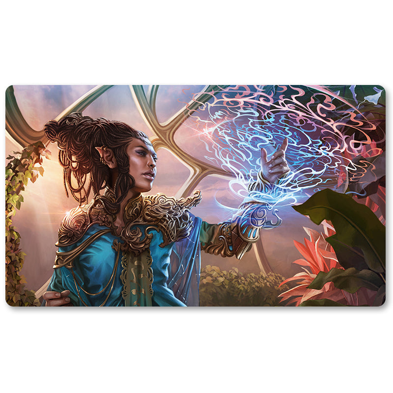 Tabulludo Ekstercentra - Rashmi -MTG Playmat Grandeco 23.6X13.7in Ludaj matoj Kongrua por TCG RPG CCG Komerckartludo