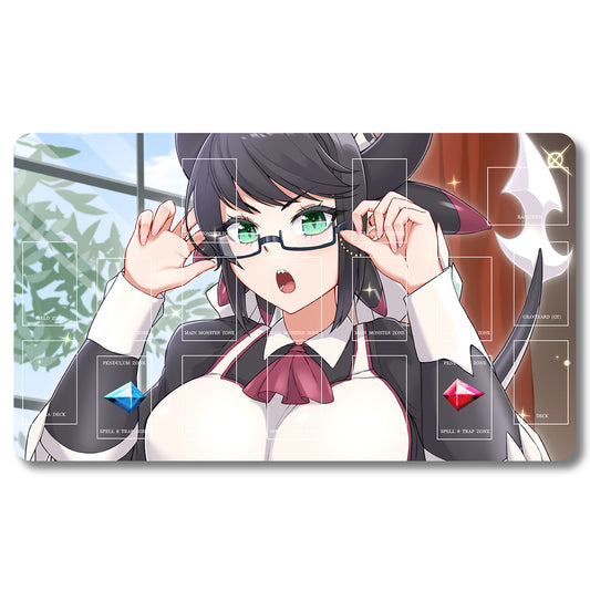 Board Game housekeeper dragon Playmat- Yugioh Size 23.6X13.7in Play mats Compatible for TCG OCG CCG Trading Card Game