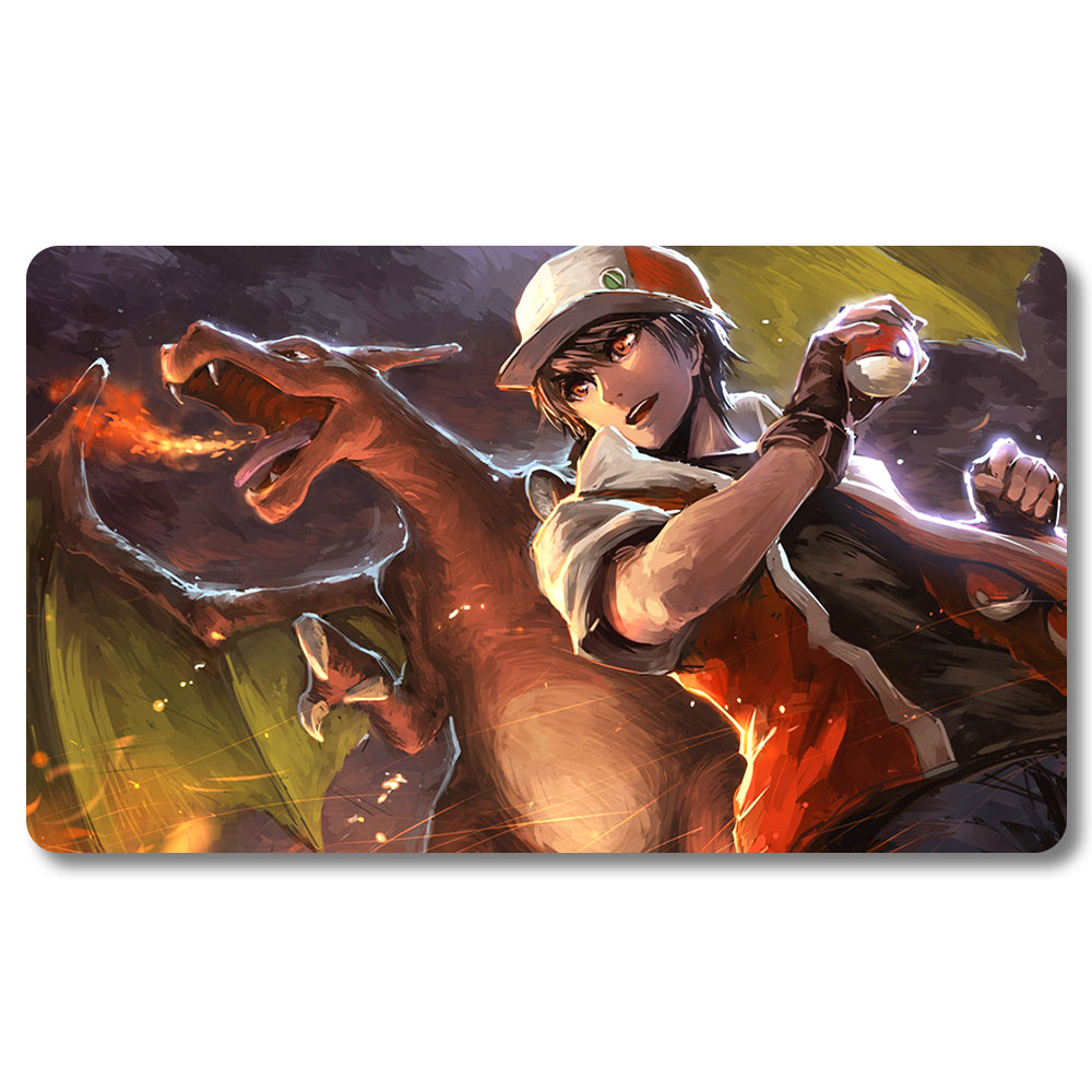 Tabulludo Ekstercentra - 2kz7d9- Pokemon Playmat Grandeco 23.6X13.7in Ludaj matoj Kongrua por TCG MTG RPG CCG Komerckartludo