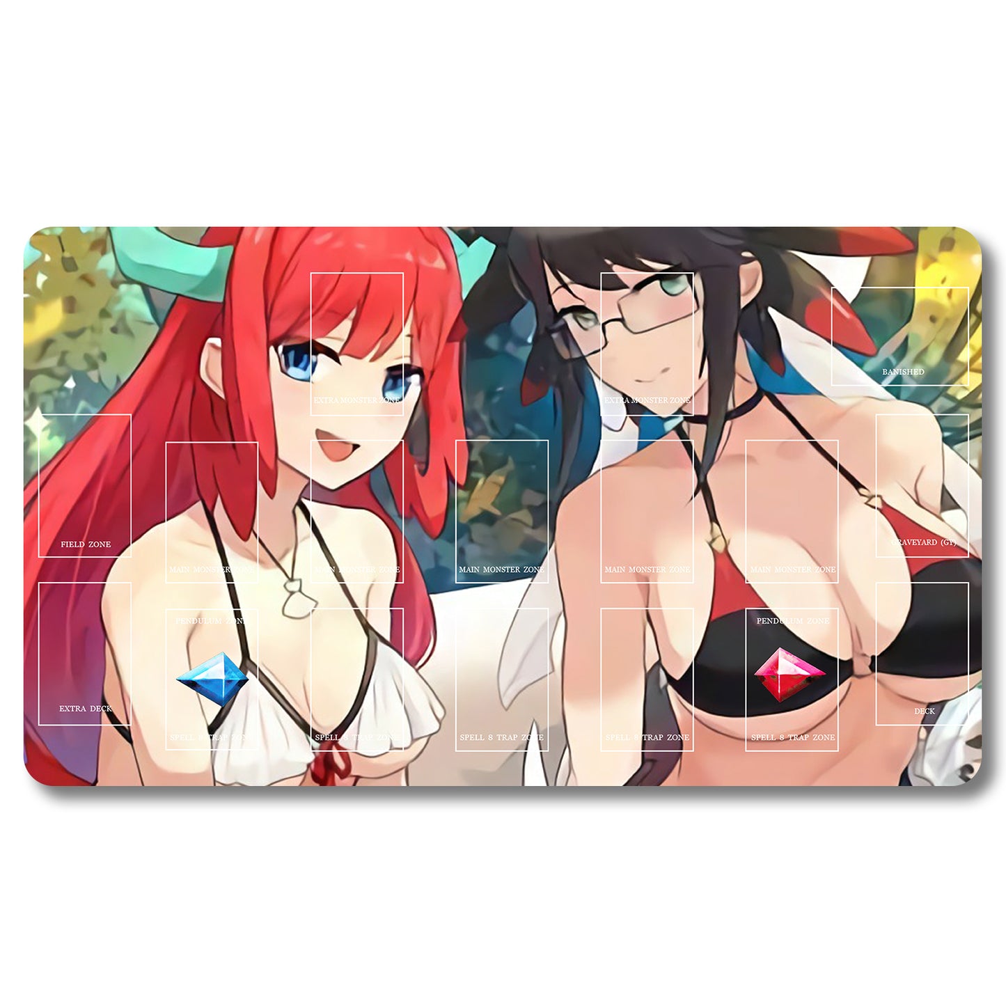 Brettspiel-Peripheriegerät – 3729775 – Yugioh-Spielmatte, Größe 59,9 x 34,9 cm. Spielmatten, kompatibel mit TCG, OCG, CCG, Sammelkartenspiel