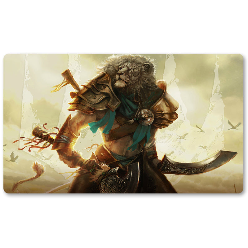 Peripheriegerät für Brettspiele – Ajani, Mentor der Helden – MTG-Spielmattengröße 23,6 x 13,7 Zoll. Spielmatten, kompatibel mit TCG RPG CCG Trading Card Game
