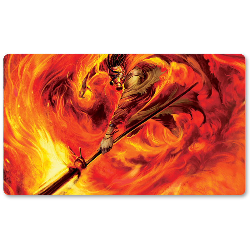 Tabulludo Ekstercentra - Pyromancer's Swath -MTG Playmat Grandeco 23.6X13.7in Ludaj matoj Kongrua por TCG RPG CCG Komerckartludo