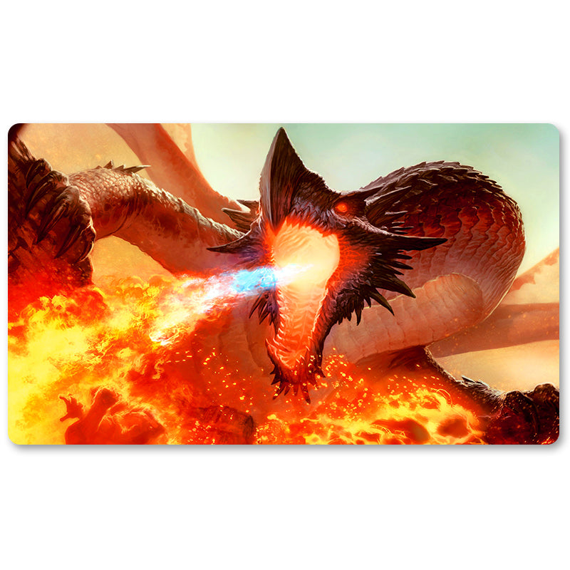 Tabulludo Ekstercentra - Antikva Hellkite -MTG Playmat Grandeco 23.6X13.7in Ludaj matoj Kongruaj por TCG RPG CCG Komerckartludo