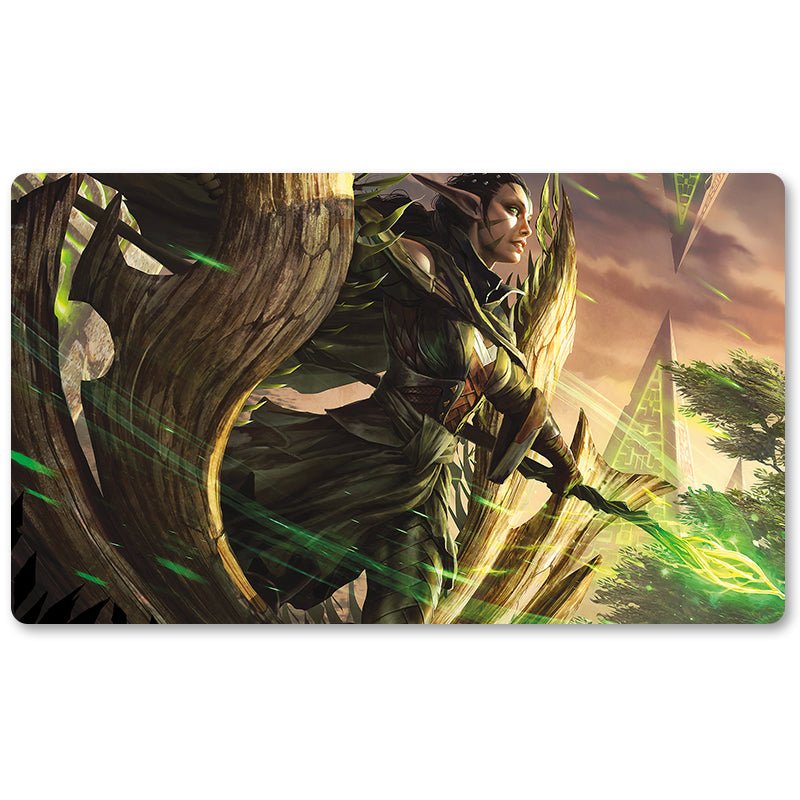 Magic The Gathering Peripheral- Nissa Voice of Zendikar -MTG Playmat Size 23.6X13.7in Play mats Compatible for TCG RPG CCG Trading Card Game