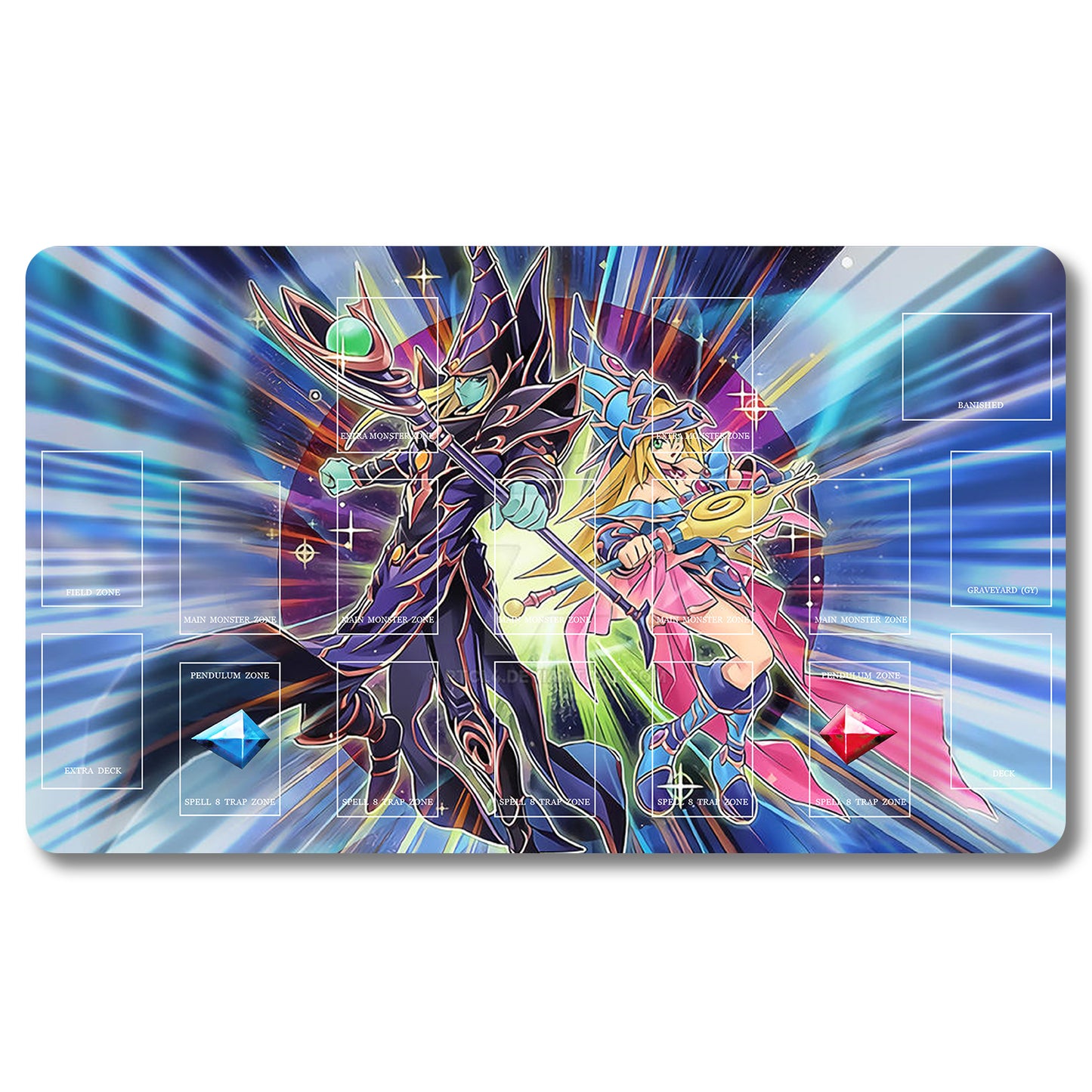 Brettspiel-Peripheriegerät – 619653 – Yugioh-Spielmatte, Größe 59,9 x 34,9 cm. Spielmatten, kompatibel mit TCG, OCG, CCG, Sammelkartenspiel
