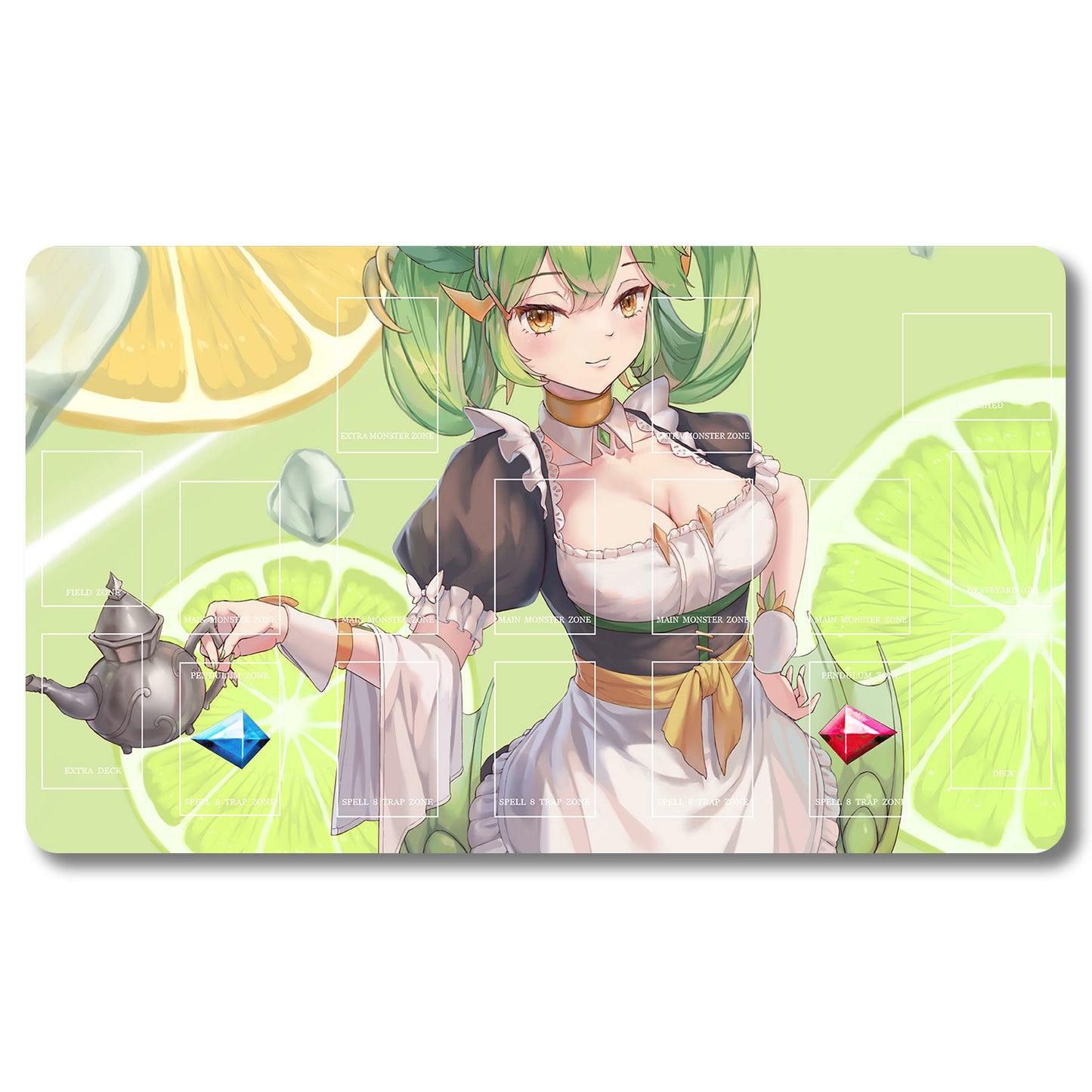 Brettspiel-Peripheriegerät – 28q2rm – Yugioh-Spielmatte, Größe 59,9 x 34,9 cm. Spielmatten, kompatibel mit TCG, OCG, CCG, Sammelkartenspiel