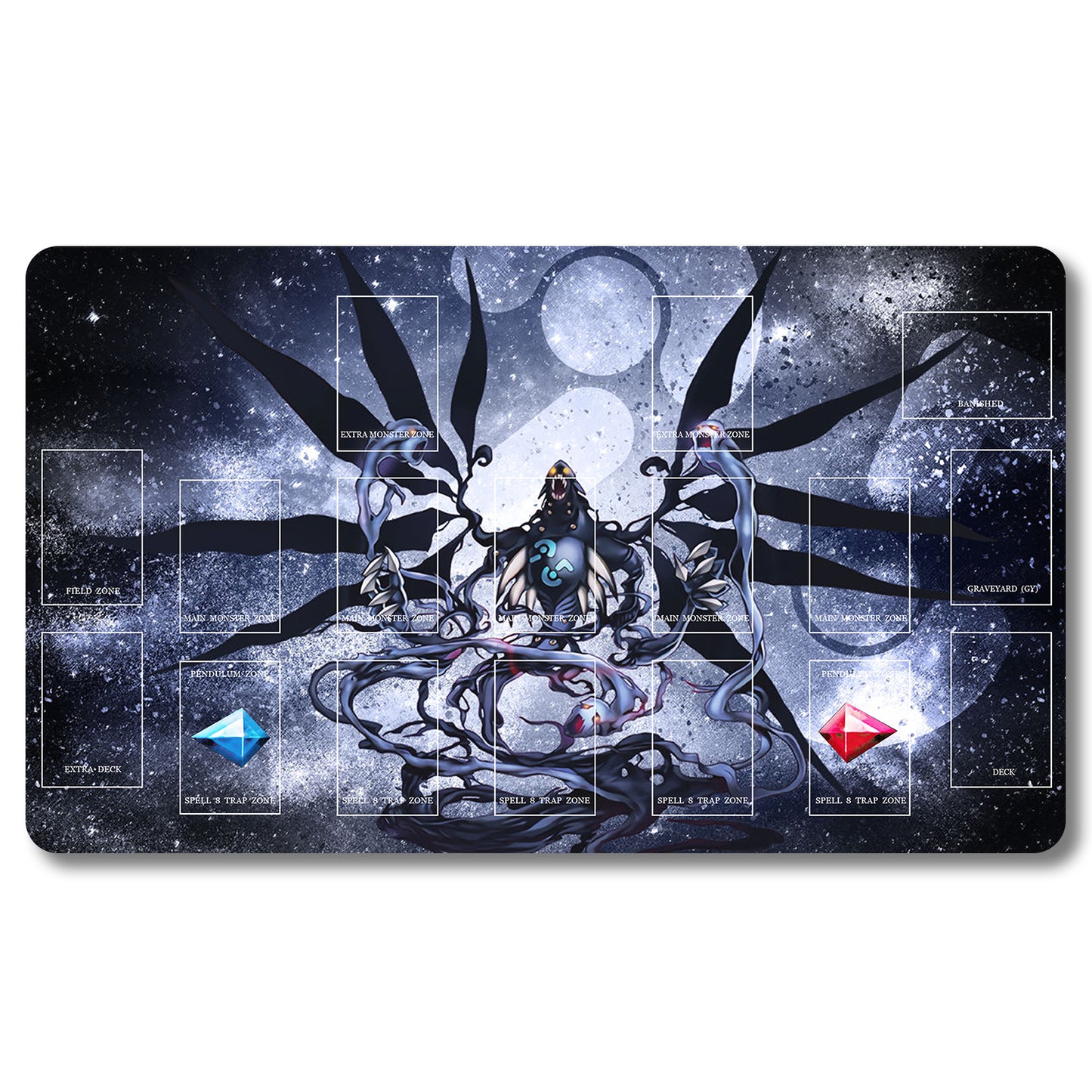 Brettspiel-Peripheriegerät – 119653 – Yugioh-Spielmatte, Größe 59,9 x 34,9 cm. Spielmatten, kompatibel mit TCG, OCG, CCG, Sammelkartenspiel