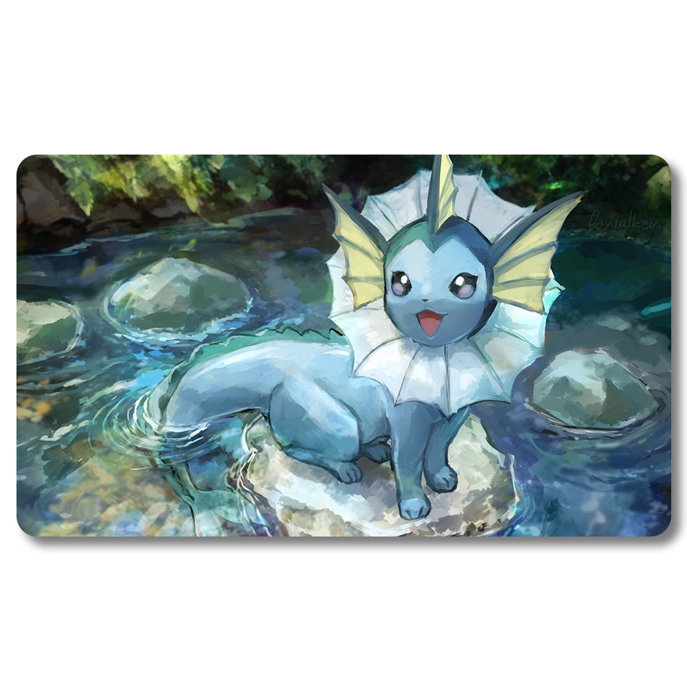 PTCG Shuiyibu Playmat - Pokemon Size 23.6X13.7in Play mats Compatible for TCG MTG RPG CCG Trading Card Game