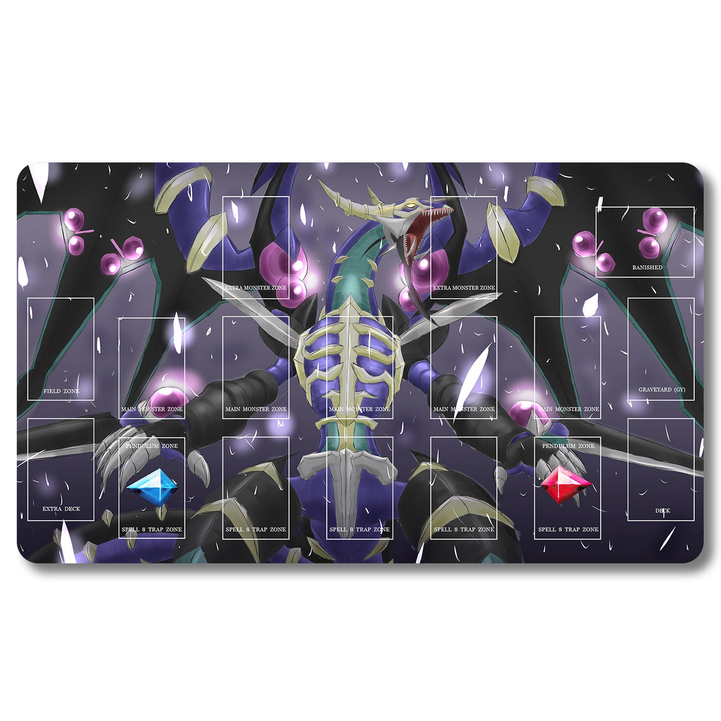 Brettspiel-Peripheriegerät – 217953 – Yugioh-Spielmatte, Größe 59,9 x 34,9 cm. Spielmatten, kompatibel mit TCG, OCG, CCG, Sammelkartenspiel