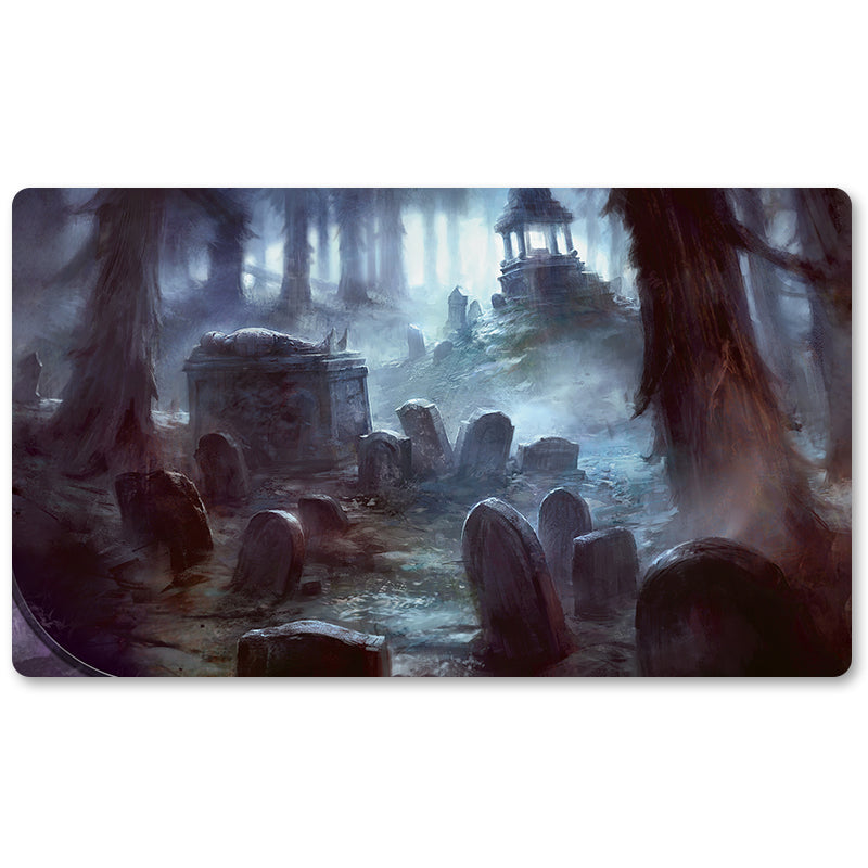 Peripheriegerät für Brettspiele – Haunted-Fengraf – MTG-Spielmatte, Größe 59,9 x 34,9 cm, kompatibel mit TCG, RPG, CCG, Sammelkartenspiel