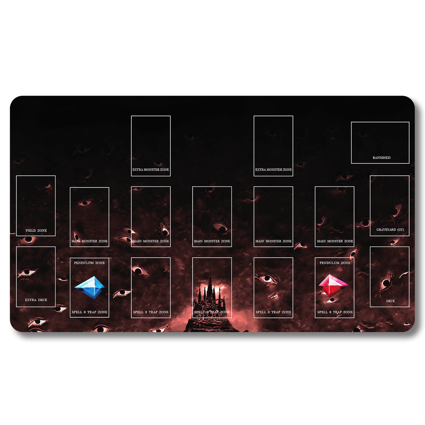 Brettspiel-Peripheriegerät – 176548 – Yugioh-Spielmatte, Größe 59,9 x 34,9 cm. Spielmatten, kompatibel mit TCG, OCG, CCG, Sammelkartenspiel