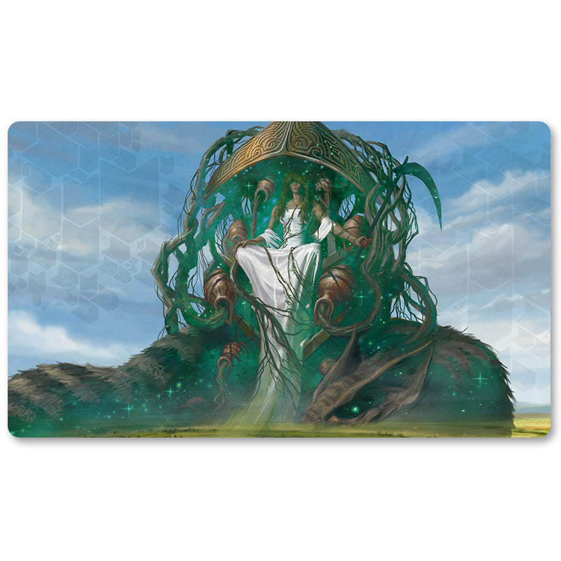 Board Game Peripheral- Karametra God of Harvests -MTG Playmat Size 23.6X13.7in Play mats Compatible for TCG RPG CCG Trading Card Game