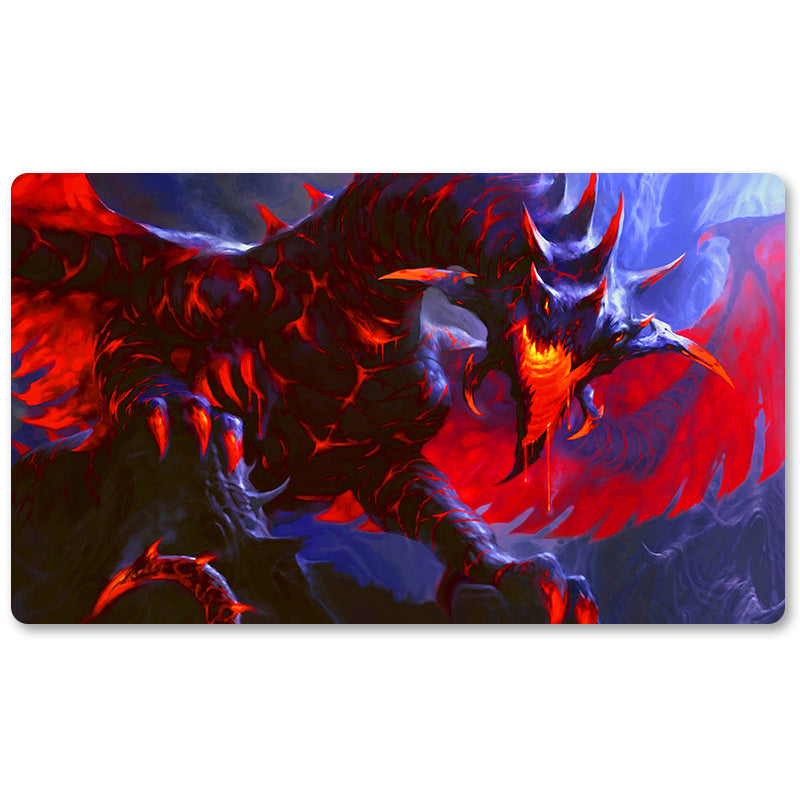Magic The Gathering Peripheral- Moltensteel Dragon -MTG Playmat Size 23.6X13.7in Play mats Compatible for TCG RPG CCG Trading Card Game