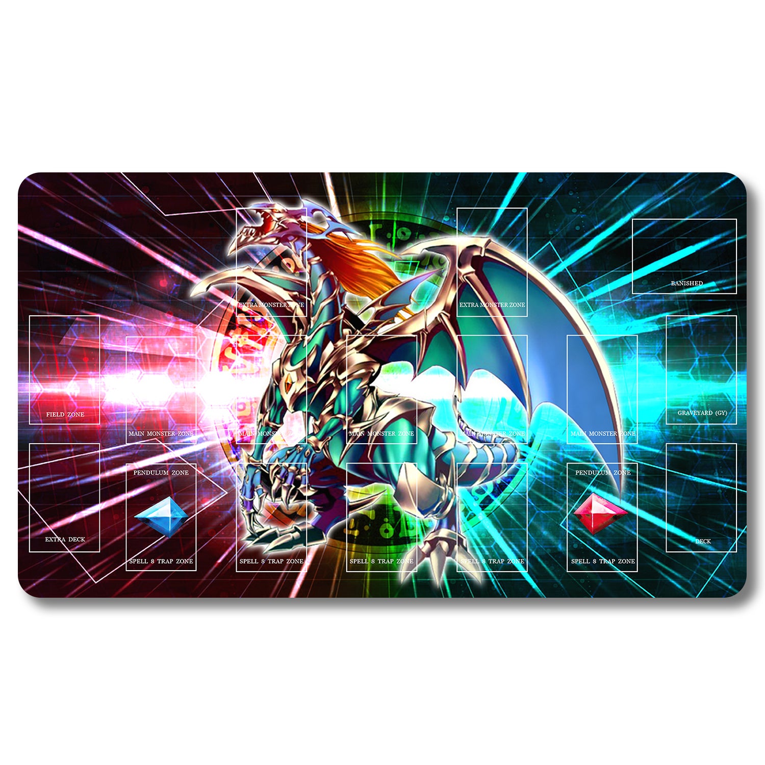 Chaos Emperor Dragon - Envoy of the End Playmat- Yugioh Size 23.6X13.7in Play TCGPLAYMAT Chaos Emperor Dragon - Envoy of the End Playmat- Yugioh Size 23.6X13.7in Play TCGPLAYMAT