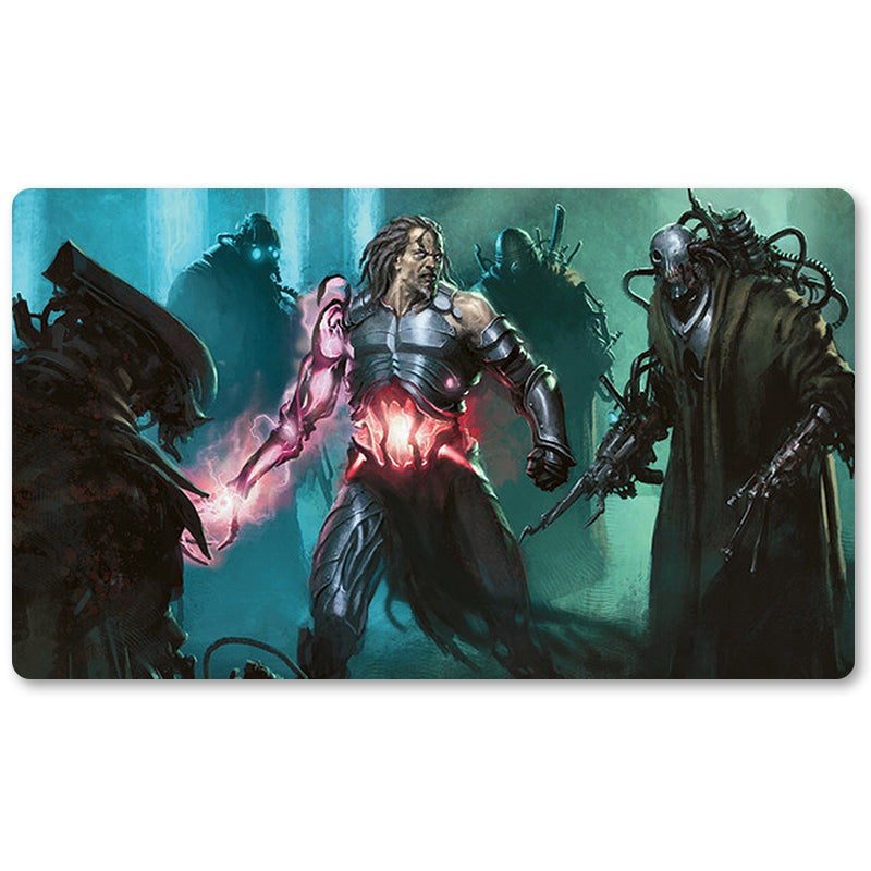 Magic The Gathering Peripheral- Mirrodin-Besieged-Tezzeret -MTG Playmat Size 23.6X13.7in Play mats Compatible for TCG RPG CCG Trading Card Game